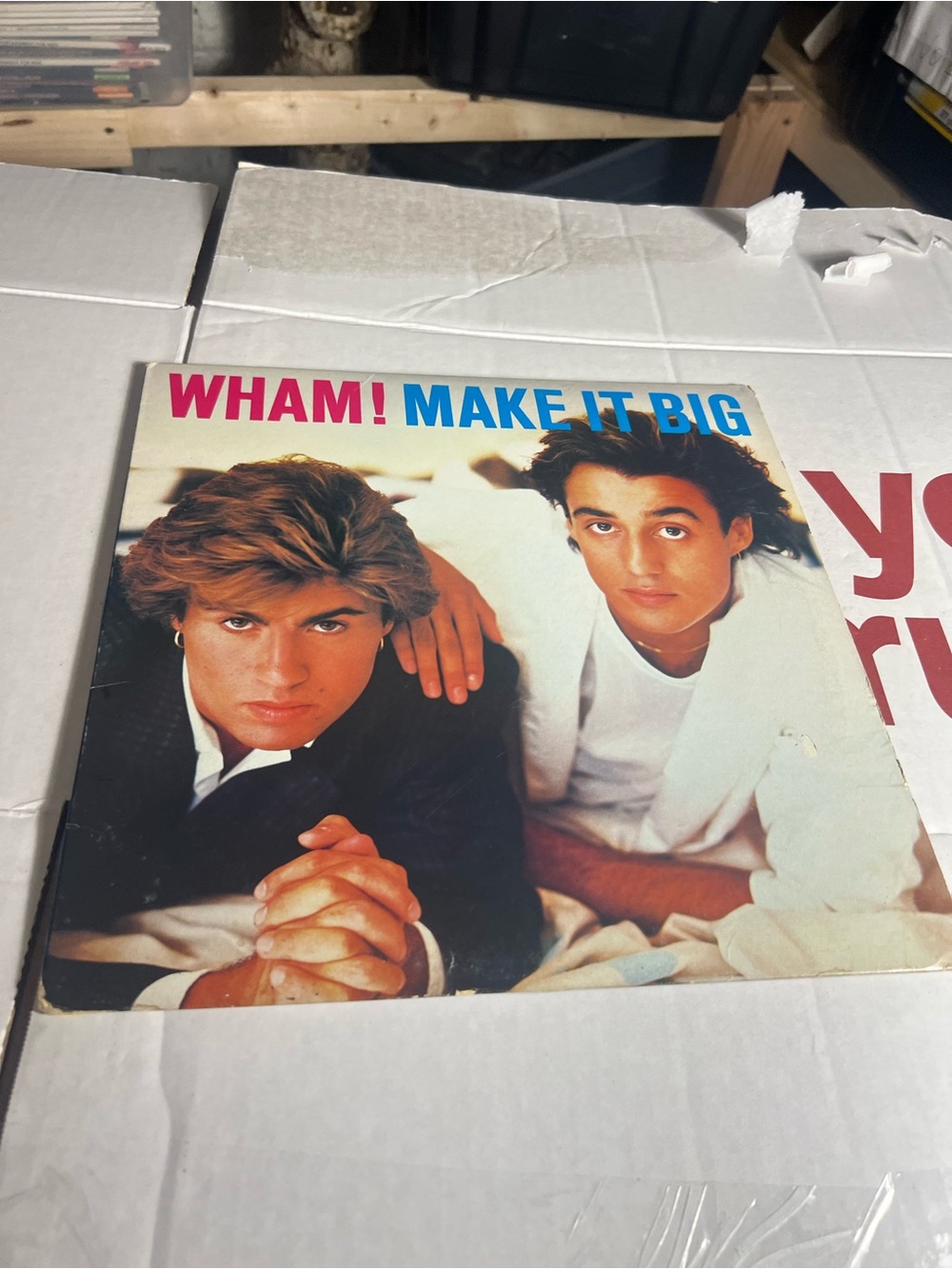 WHAM! Make It Big Vinyl Record - White and Pink Cover